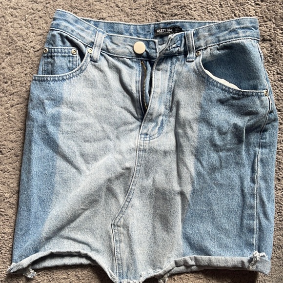 Nasty gal two tone denim skirt - Picture 1 of 2